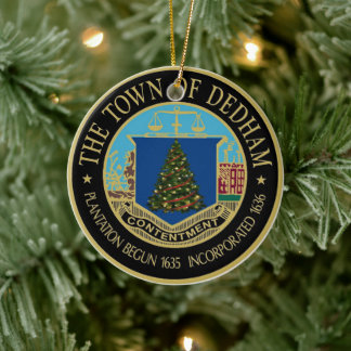 A Very Dedham Christmas Ceramic Ornament