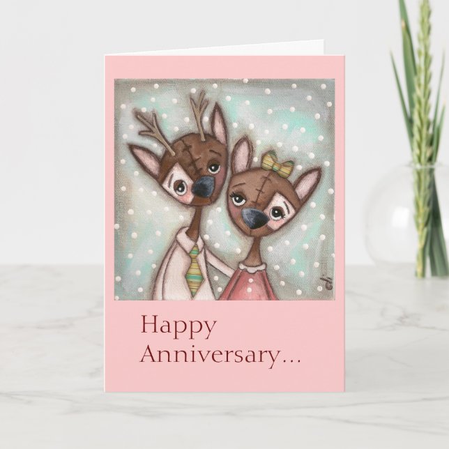 A Very Deer Couple - Anniversary Card (Front)