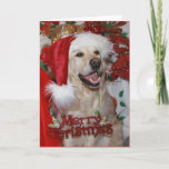 A Very Happy &#39;christmas&#39; Golden Retriever Holiday Card at Zazzle