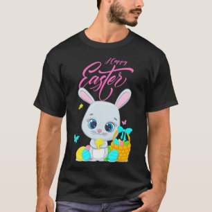 A Very Happy Easter Easter Coloring Egg Hunt Fille T-Shirt