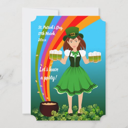 A very Irish party on St Patricks Day Invitation