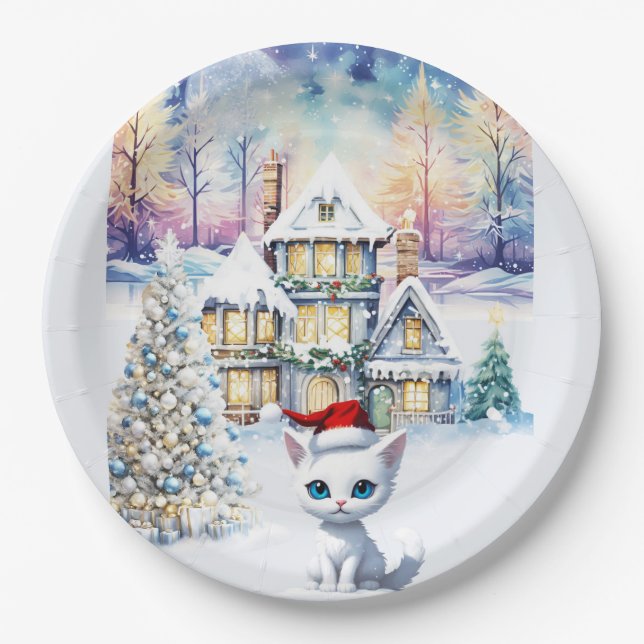 A VERY KIT KAT CHRISTMAS PAPER PLATES (Front)
