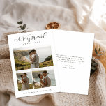 A Very Married Christmas Script 3 Photo Coastal Holiday Card<br><div class="desc">Celebrate the joy of your first Christmas as newlyweds with this romantic 3-photo card featuring soft script calligraphy and a dreamy coastal backdrop. The elegant layout and serene color palette perfectly complement your favorite wedding portraits. It’s a timeless design to share your love story with friends and family this holiday...</div>