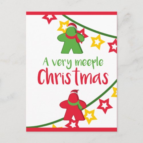 A Very Meeple Christmas Board Game Postcard