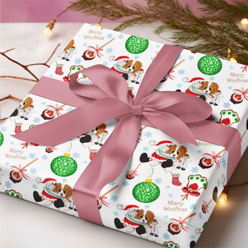 A Very Merry Cavalier King Charles Christmas Wrapp Wrapping Paper