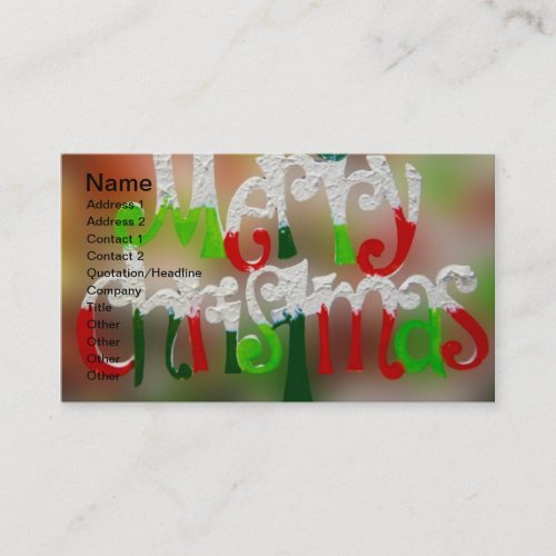 A Very Merry Christmas Business Card