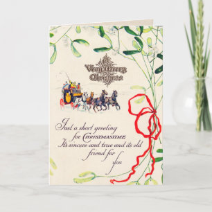 A Very Merry Christmas Card with Sled