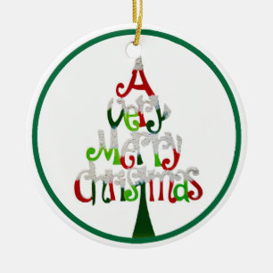 A Very Merry Christmas Ceramic Ornament