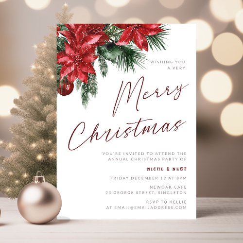 A Very Merry Christmas Classic Party Invitation