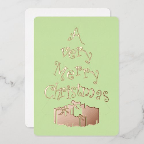 A Very Merry Christmas Foil Holiday Card