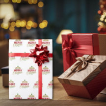 A Very Merry Christmas Modern Holiday Family Name