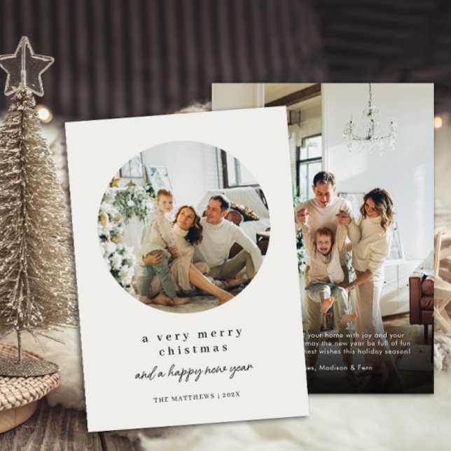 A Very Merry Christmas Modern Photo  Holiday Card (Creator Uploaded)