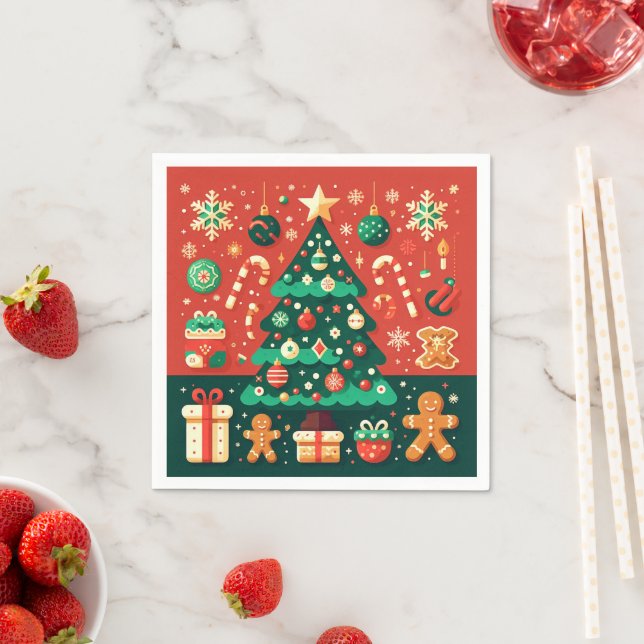 A Very Merry Christmas Napkins (Insitu)