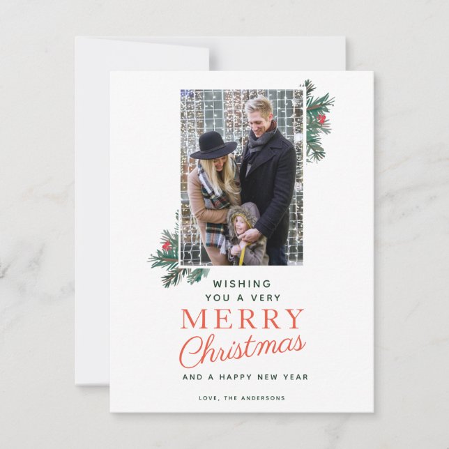 A Very Merry Christmas photo Card (Front)