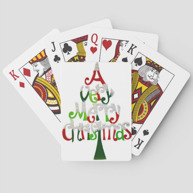 A Very Merry Christmas Tree Poker Cards (Back)