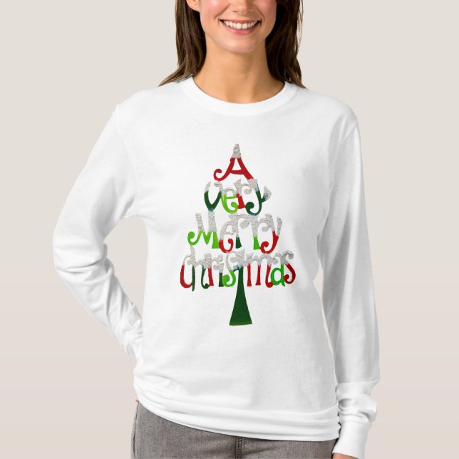 A Very Merry Christmas Tree T-Shirt (Front)