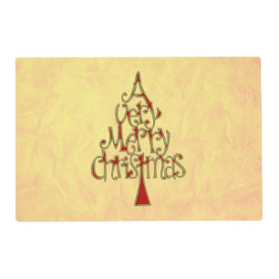 A Very Merry Christmas Tree + your backgr. & ideas Placemat
