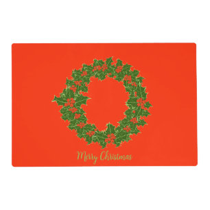 A Very Merry Christmas Wreath Placemat