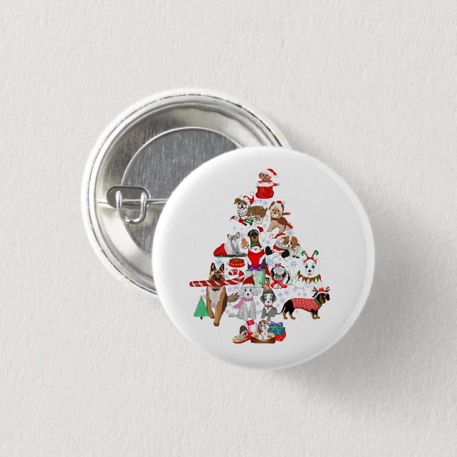 A Very Merry Doggie Christmas Button (Front & Back)