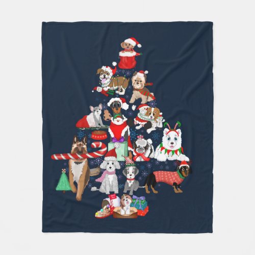 A Very Merry Doggie Christmas  Fleece Blanket
