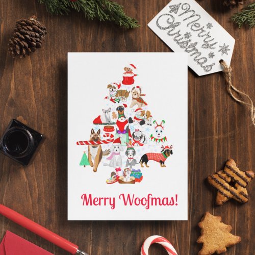 A Very Merry Doggie Christmas Holiday Card