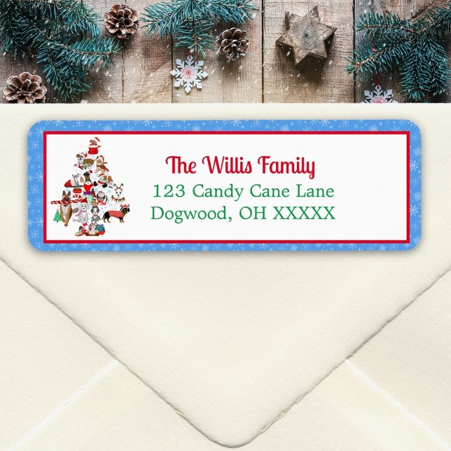 A Very Merry Doggie Christmas Label (Creator Uploaded)