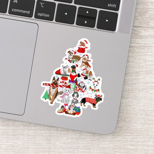 A Very Merry Doggie Christmas Sticker
