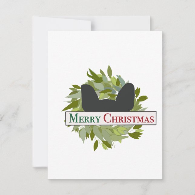 A Very Merry Frenchie Christmas Holiday Card (Front)