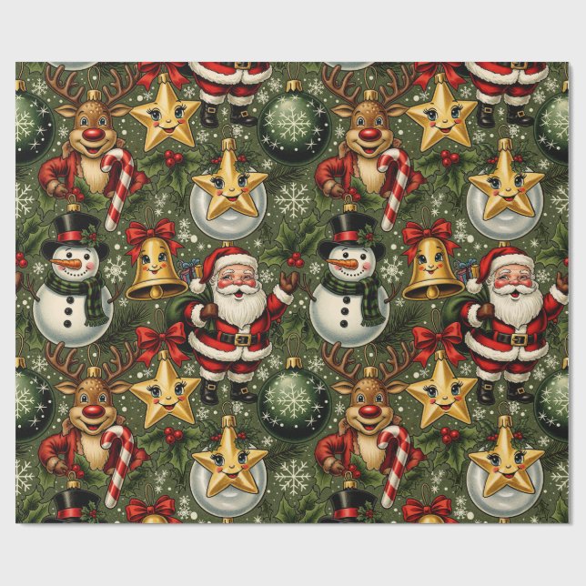 A Very Merry Ornament Party Wrapping Paper (Flat)