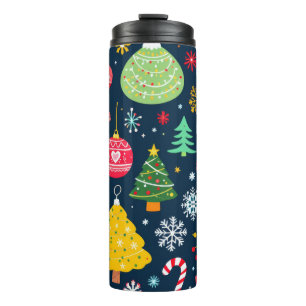 A Very Merry Pattern Thermal Tumbler
