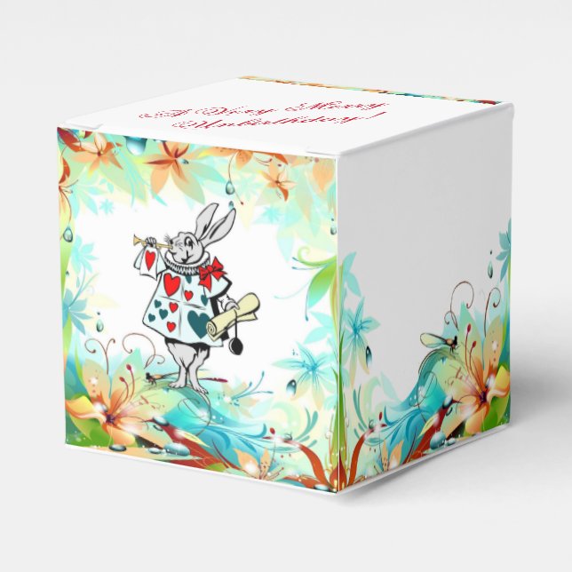 A Very Merry Unbirthday Favor Boxes (Front Side)