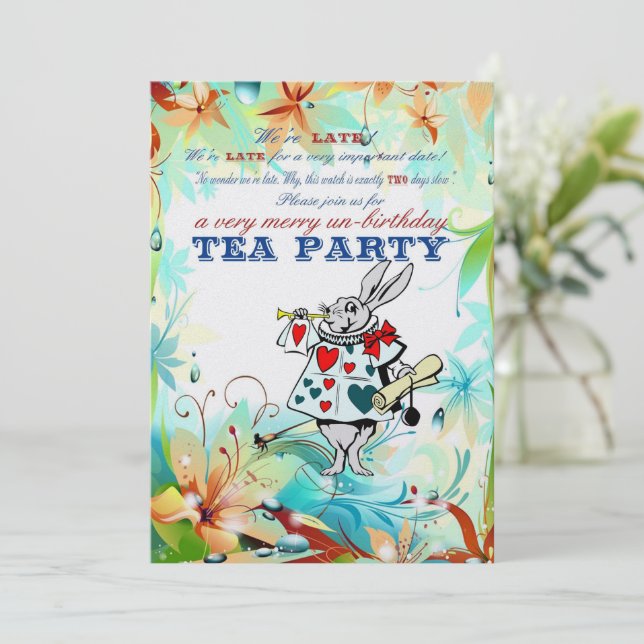 A Very Merry Unbirthday Holiday Card (Standing Front)