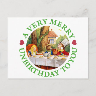 A Very Merry Unbirthday to You! Holiday Postcard