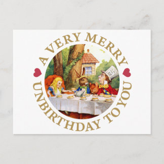 A Very Merry Unbirthday to You! Holiday Postcard