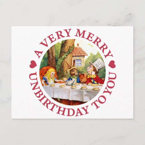 A Very Merry Unbirthday To  You Holiday Postcard