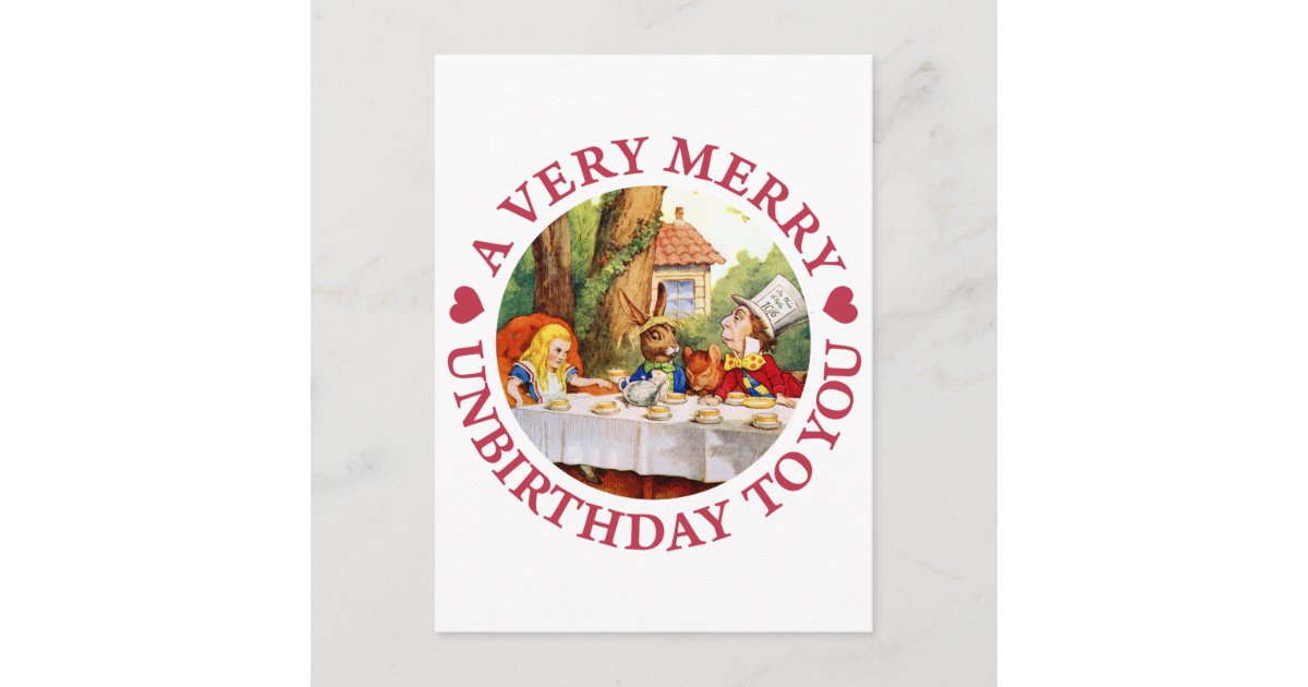 A Very Merry Unbirthday To You! Holiday Postcard | Zazzle.com