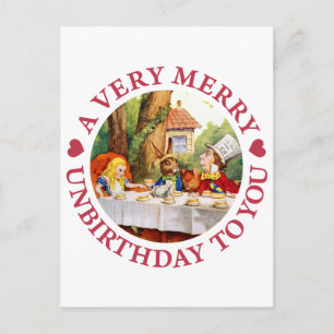 A Very Merry Unbirthday To You! Holiday Postcard