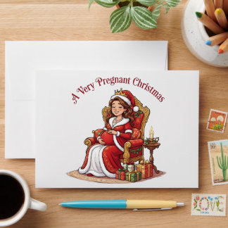 A Very Pregnant Christmas Envelope