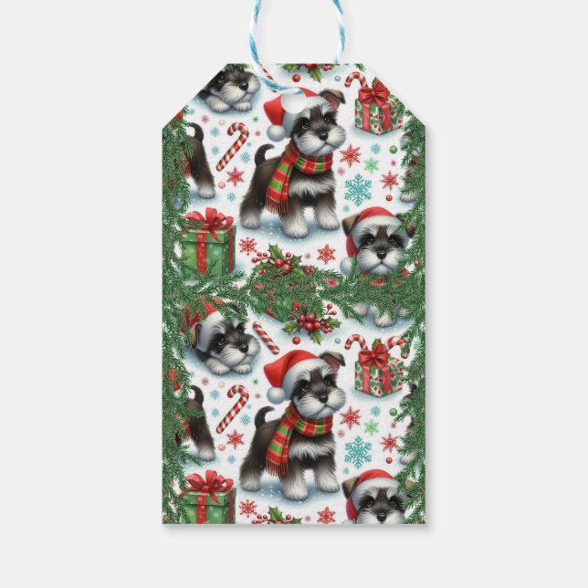 A Very Schnauzer Christmas Gift Tags (Back)