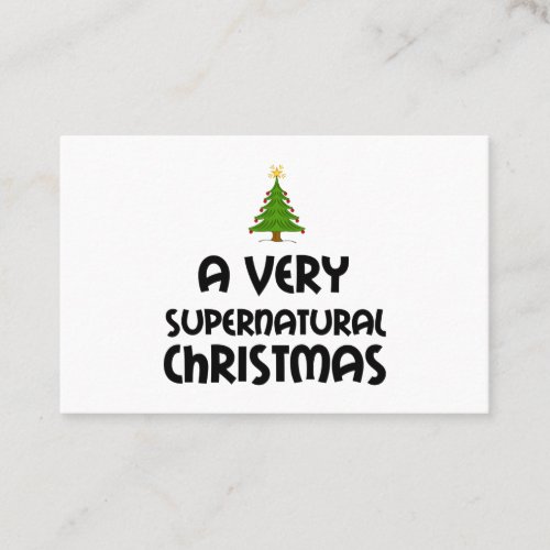 A VERY SUPERNATURAL CHRISTMAS BUSINESS CARD