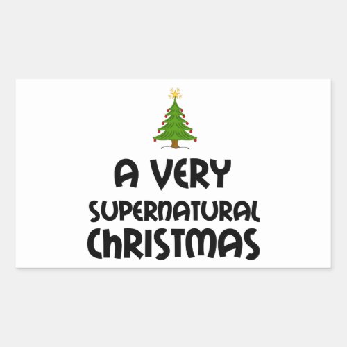 A VERY SUPERNATURAL CHRISTMAS RECTANGULAR STICKER