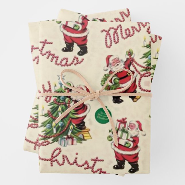 A Very Vintage Christmas  Wrapping Paper Sheets (In situ)