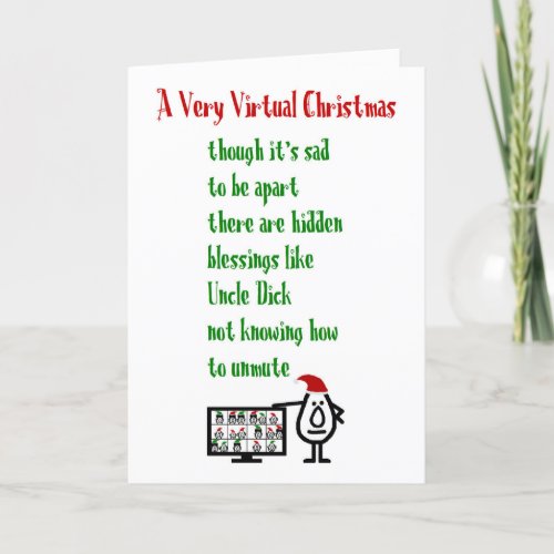 A Very Virtual Christmas A Merry Christmas Poem Holiday Card