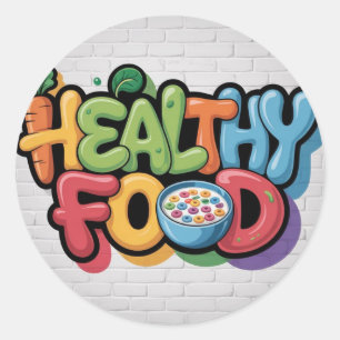 A vibrant and fresh healthy food sticker design
