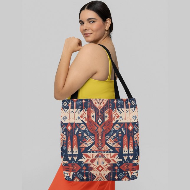A vibrant and intricate abstract pattern tote bag (Creator Uploaded)