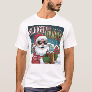 A vibrant and playful Christmas-themed T-shirt