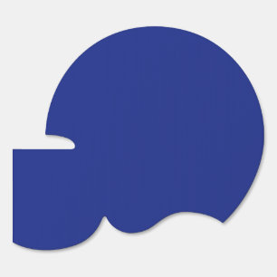 A vibrant blue backdrop with a clean white square  sign