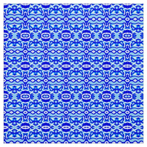 A vibrant blue color classic fabric pattern design
