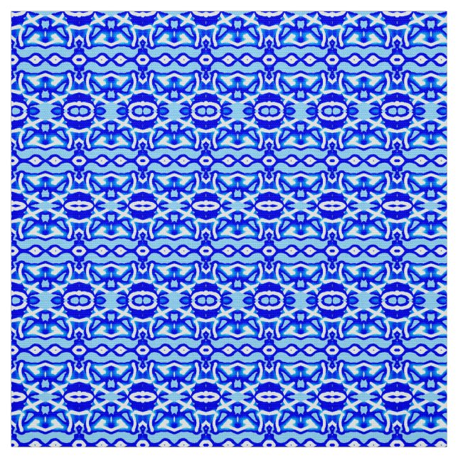 A vibrant blue color classic fabric pattern design (Swatch)
