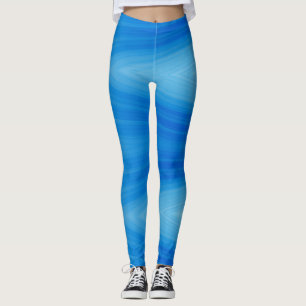 A vibrant blue color "Ratti_Creative_Arts" Leggings